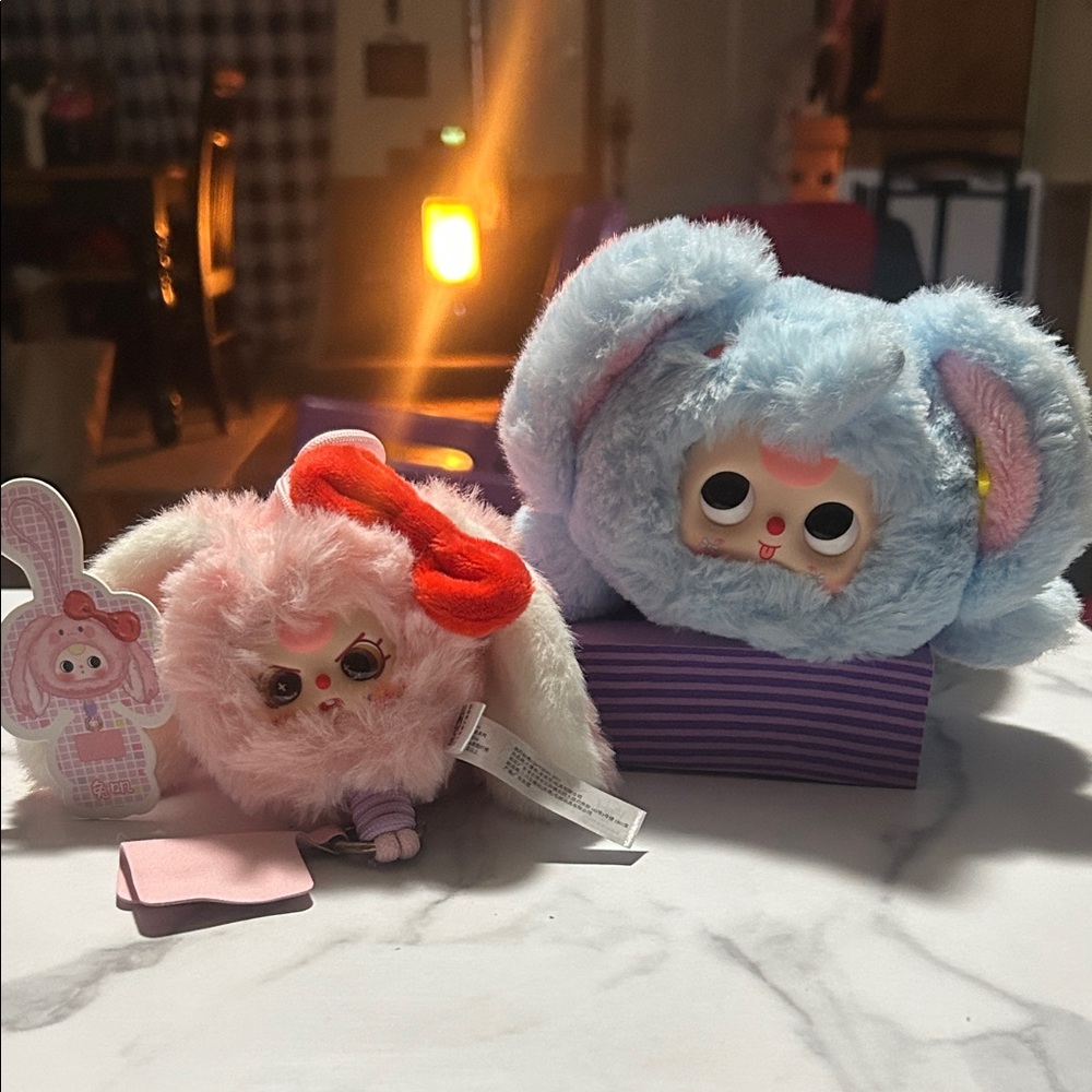 Baby Three Pink Phone Lanyard and Blue Elephant Zipper Pouch.